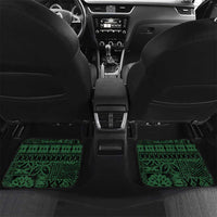 Halo Olaketa Solomon Islands Tapa Pattern Car Mats LT14 Set 2pcs - Back Blue - Polynesian Pride