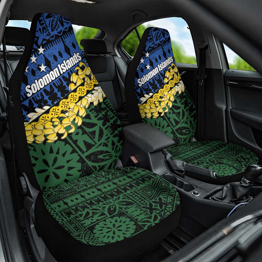 Halo Olaketa Solomon Islands Tapa Pattern Car Seat Cover LT14 One Size Blue - Polynesian Pride