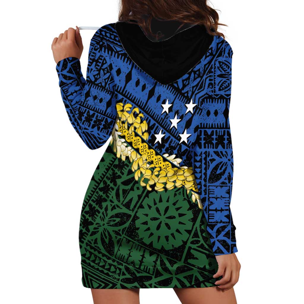 Halo Olaketa Solomon Islands Tapa Pattern Hoodie Dress LT14 - Polynesian Pride