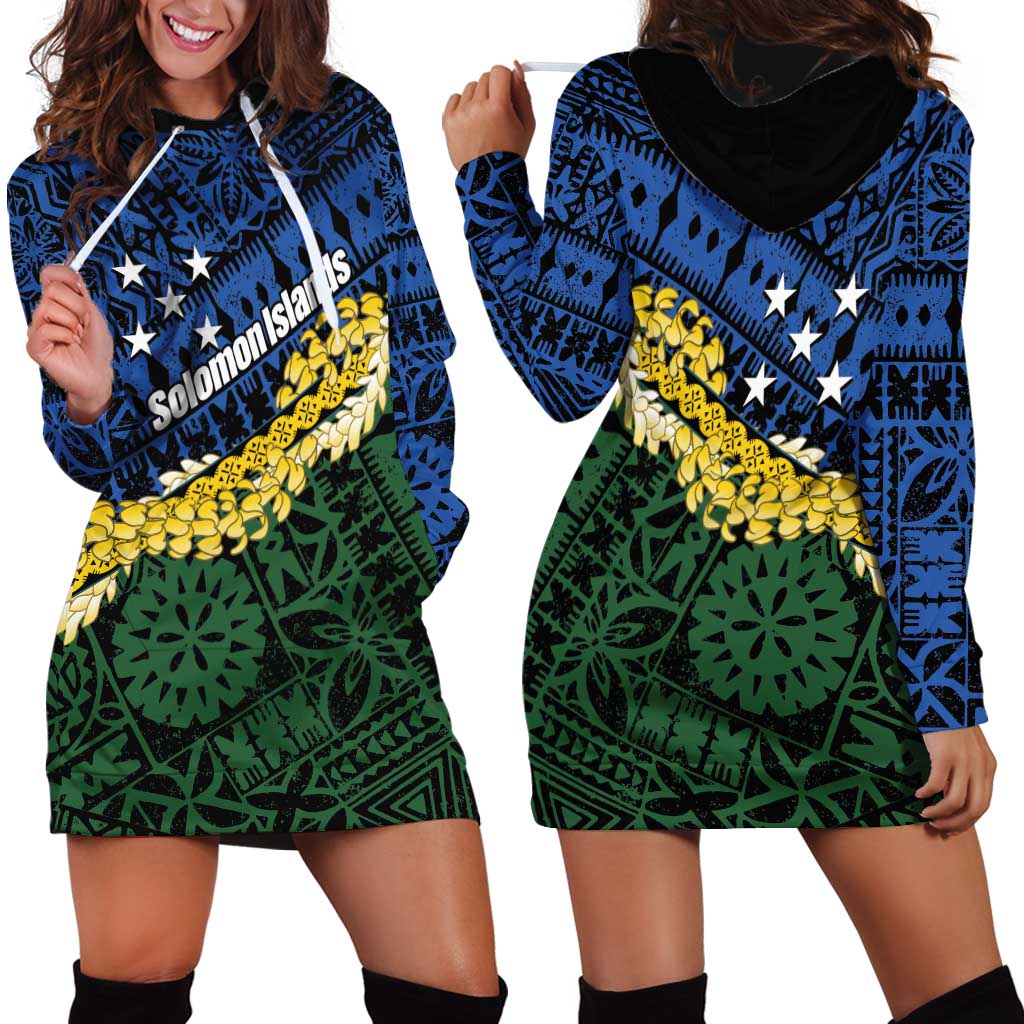 Halo Olaketa Solomon Islands Tapa Pattern Hoodie Dress LT14 - Polynesian Pride