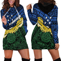 Halo Olaketa Solomon Islands Tapa Pattern Hoodie Dress LT14 - Polynesian Pride
