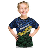 Halo Olaketa Solomon Islands Tapa Pattern Kid T Shirt LT14 Blue - Polynesian Pride