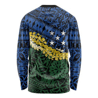 Halo Olaketa Solomon Islands Tapa Pattern Long Sleeve Shirt LT14 - Polynesian Pride
