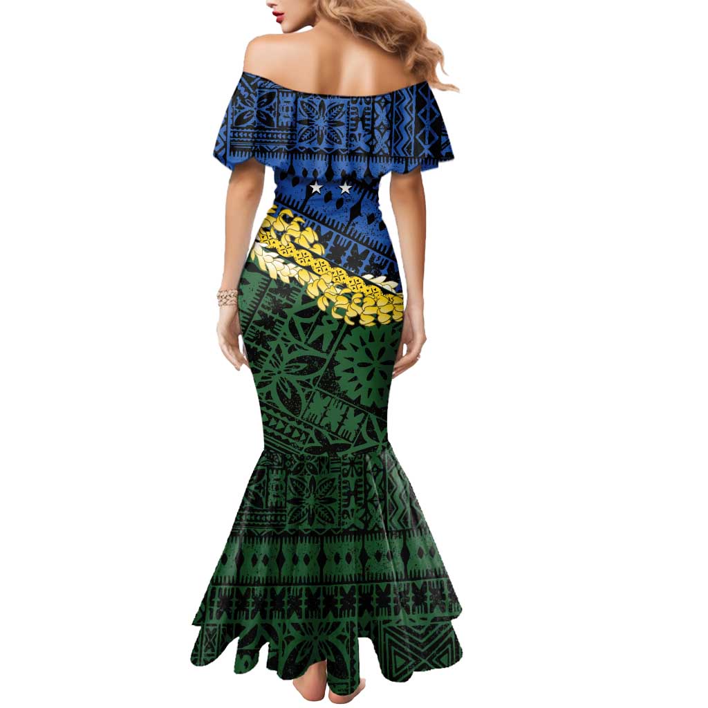 Halo Olaketa Solomon Islands Tapa Pattern Mermaid Dress LT14 - Polynesian Pride