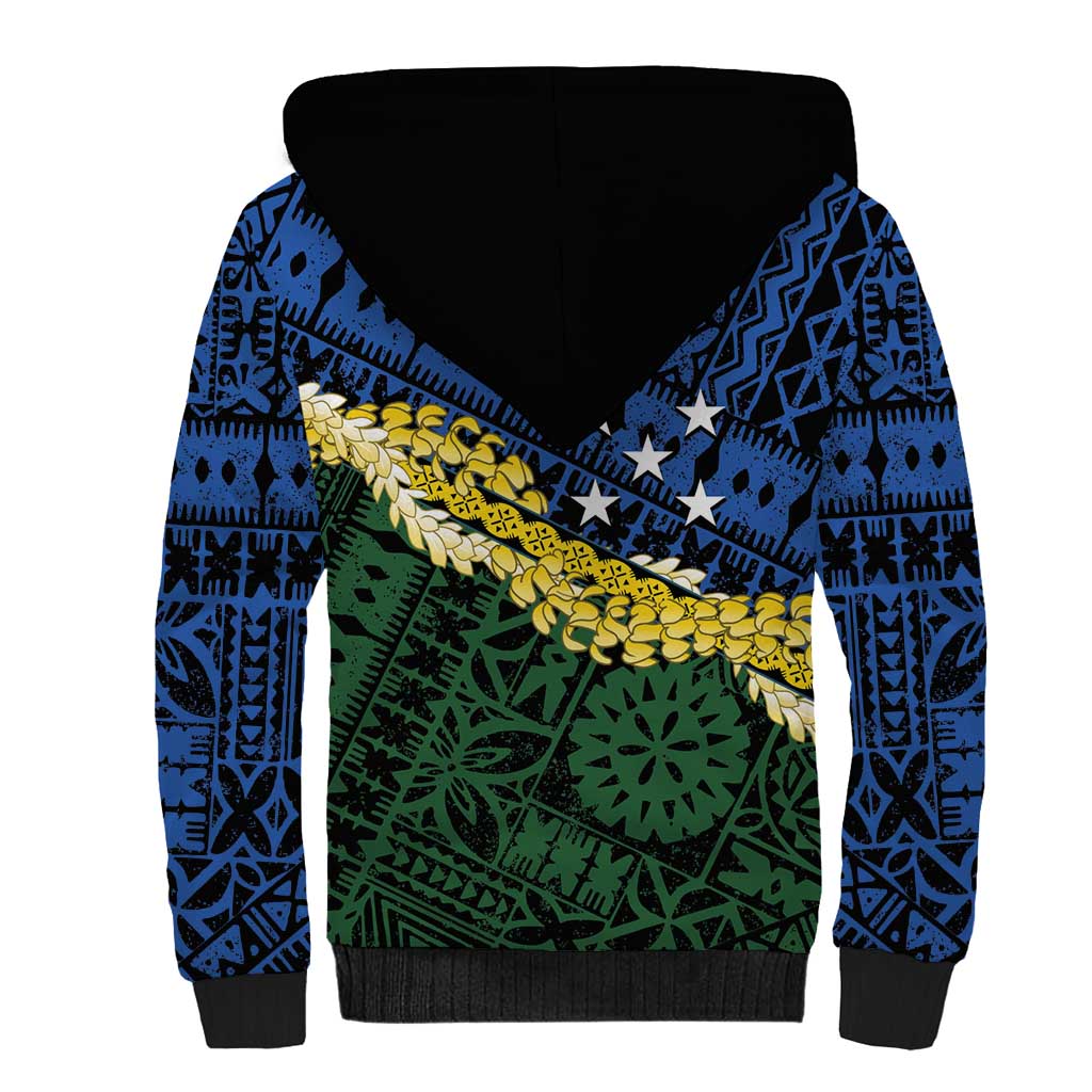 Halo Olaketa Solomon Islands Tapa Pattern Sherpa Hoodie LT14 - Polynesian Pride