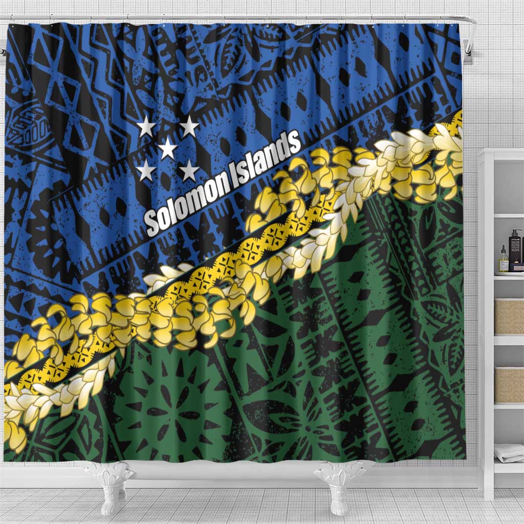 Halo Olaketa Solomon Islands Tapa Pattern Shower Curtain LT14 - Polynesian Pride