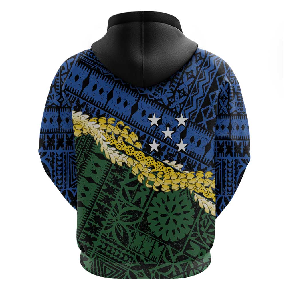Halo Olaketa Solomon Islands Tapa Pattern Zip Hoodie LT14 - Polynesian Pride