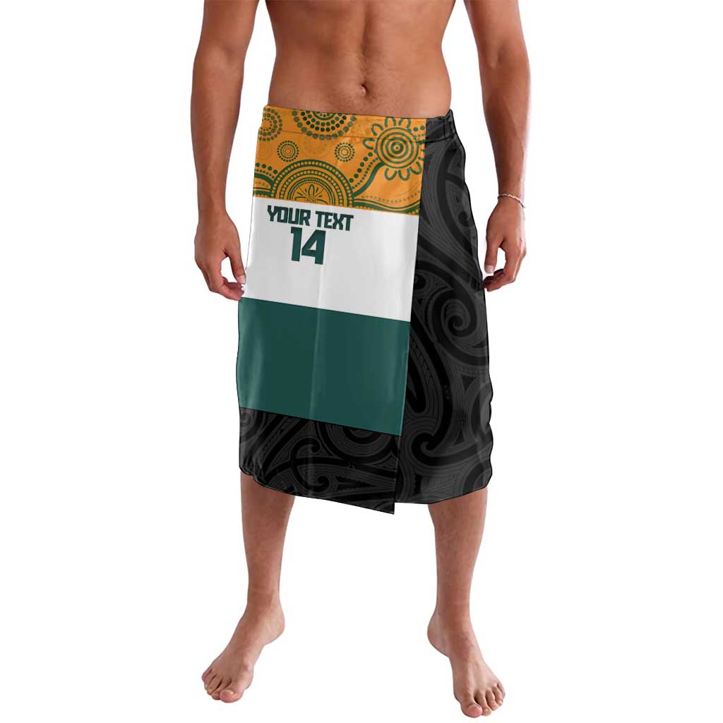 AUNZ Rugby Custom Lavalava Australia Kangaroo New Zealand Silver Fern LT14 Yellow - Polynesian Pride