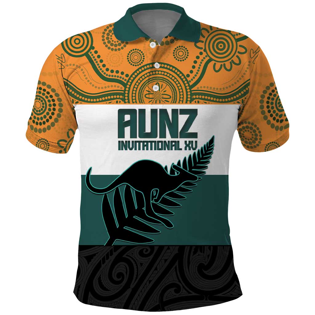 AUNZ Rugby Custom Polo Shirt Australia Kangaroo New Zealand Silver Fern LT14 Yellow - Polynesian Pride