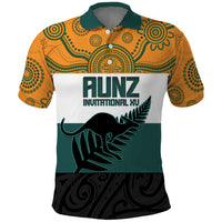 AUNZ Rugby Custom Polo Shirt Australia Kangaroo New Zealand Silver Fern LT14 Yellow - Polynesian Pride