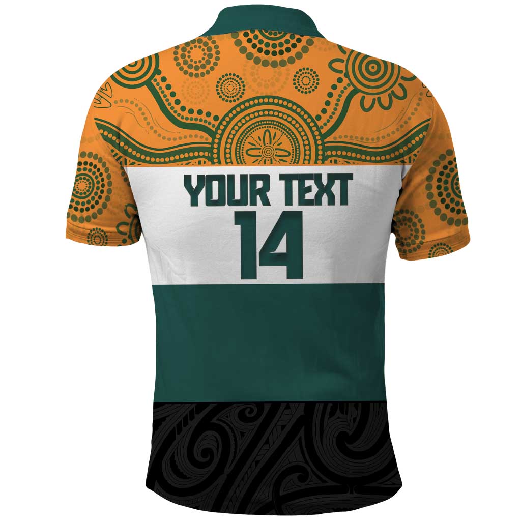 AUNZ Rugby Custom Polo Shirt Australia Kangaroo New Zealand Silver Fern LT14 - Polynesian Pride