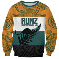 AUNZ Rugby Custom Sweatshirt Australia Kangaroo New Zealand Silver Fern LT14 Unisex Yellow - Polynesian Pride