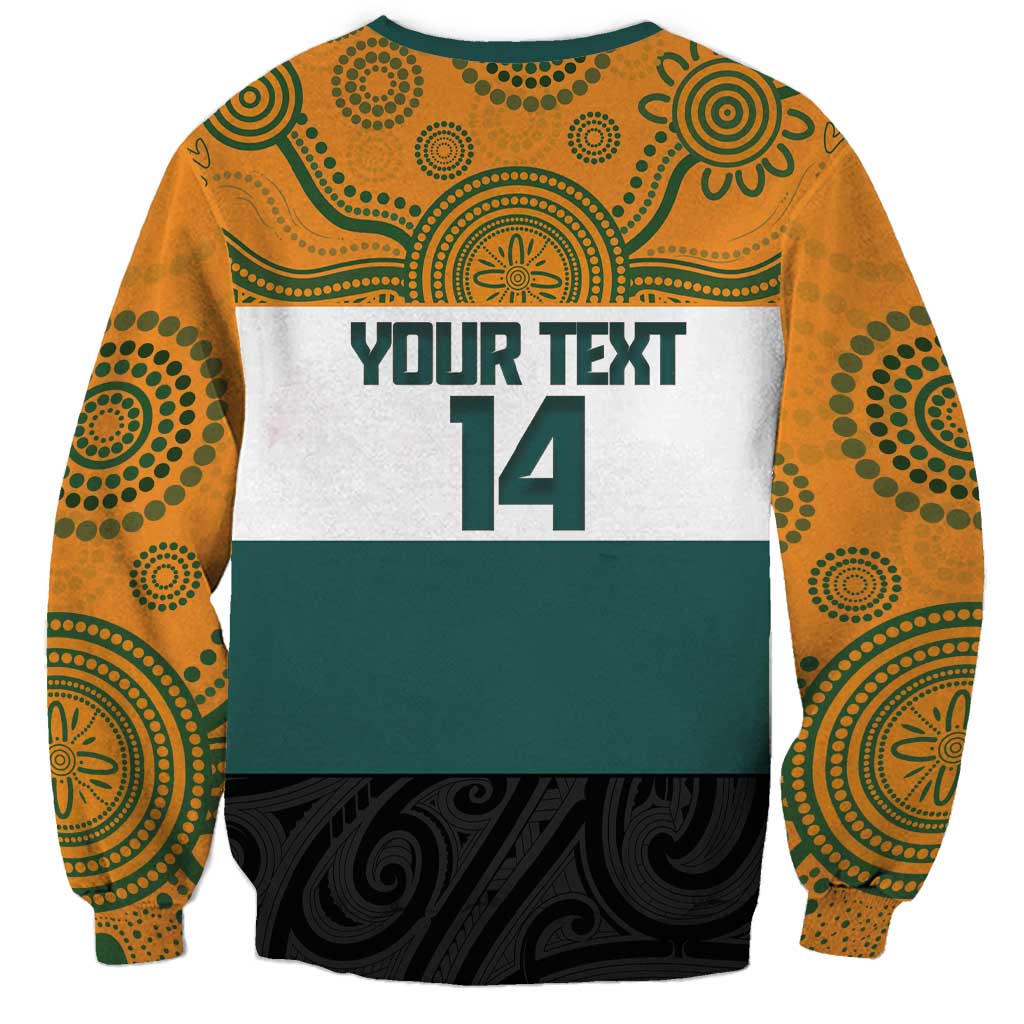 AUNZ Rugby Custom Sweatshirt Australia Kangaroo New Zealand Silver Fern LT14 - Polynesian Pride