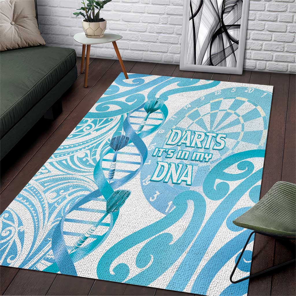 New Zealand Darts Area Rug Aotearoa Maori Its In My DNA White LT14 White - Polynesian Pride