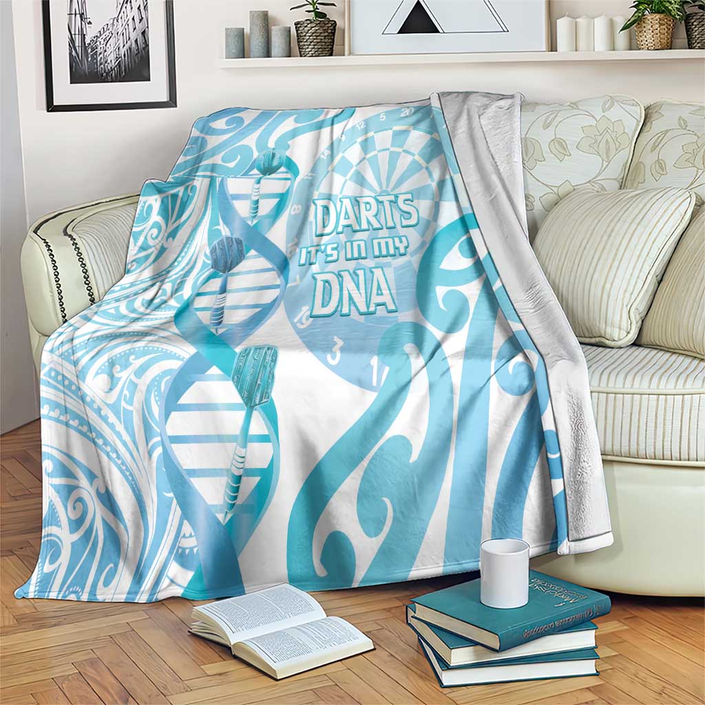 New Zealand Darts Blanket Aotearoa Maori Its In My DNA White LT14 White - Polynesian Pride