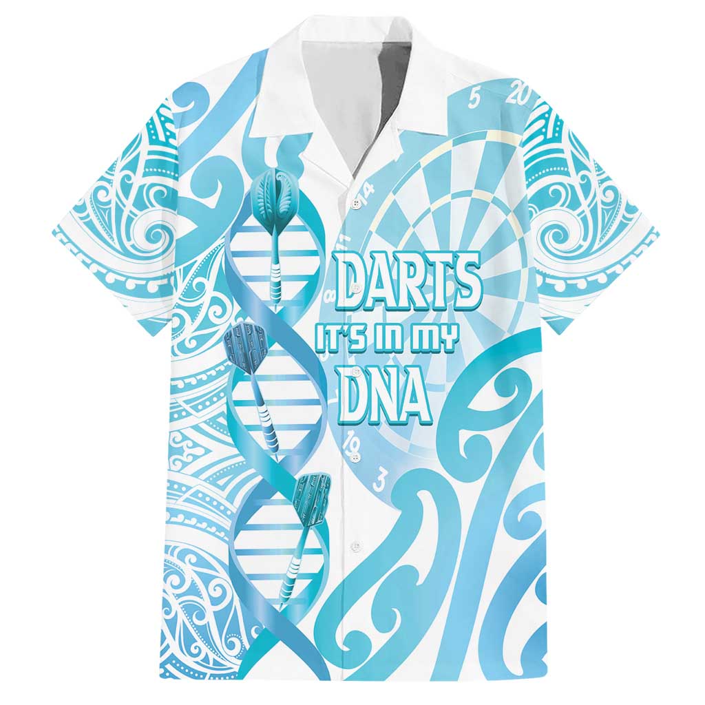 Personalised New Zealand Darts Hawaiian Shirt Aotearoa Maori Its In My DNA White LT14 White - Polynesian Pride