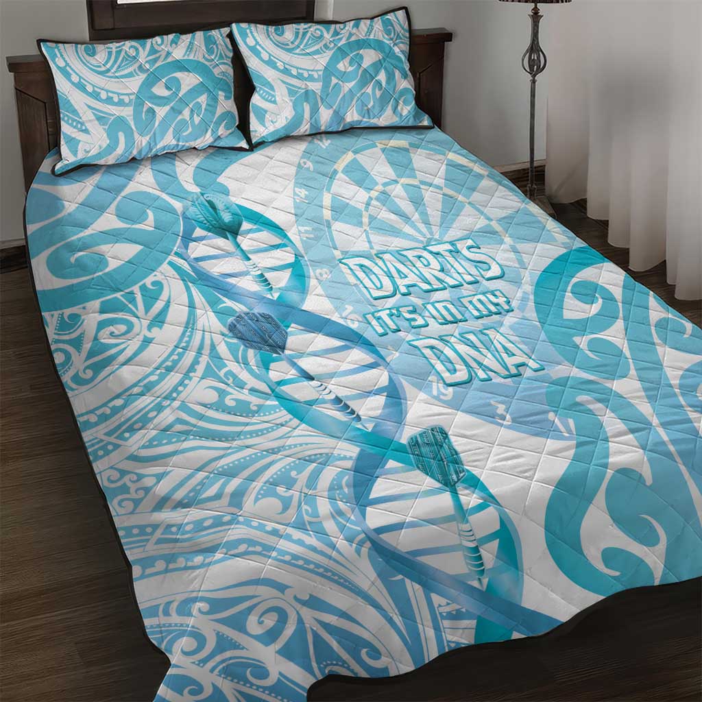 New Zealand Darts Quilt Bed Set Aotearoa Maori Its In My DNA White LT14 White - Polynesian Pride