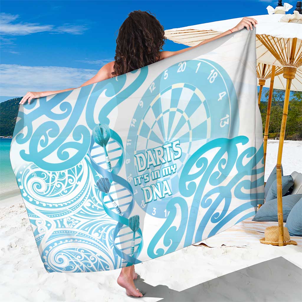 New Zealand Darts Sarong Aotearoa Maori Its In My DNA White LT14 One Size 44 x 66 inches White - Polynesian Pride