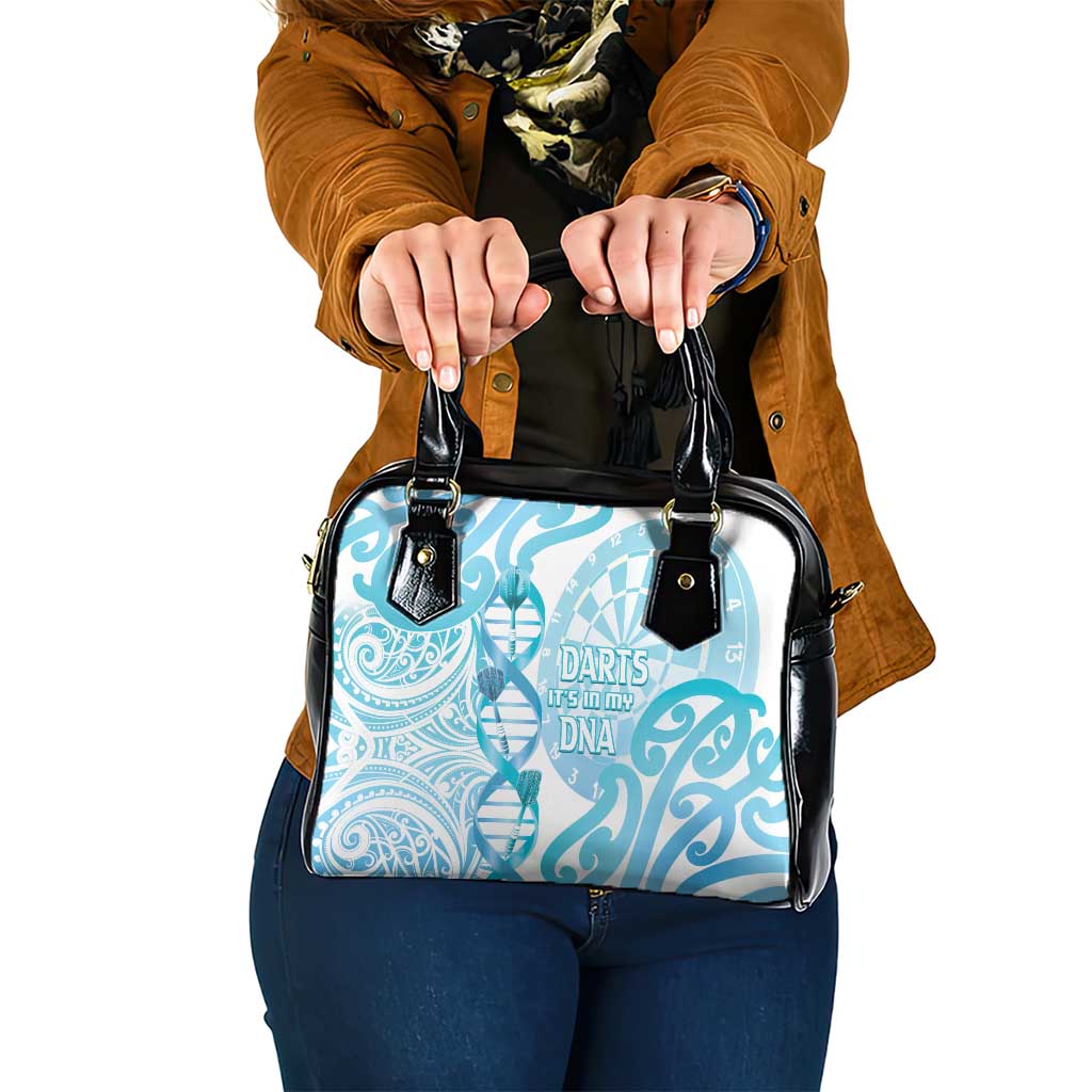 New Zealand Darts Shoulder Handbag Aotearoa Maori Its In My DNA White LT14 One Size White - Polynesian Pride
