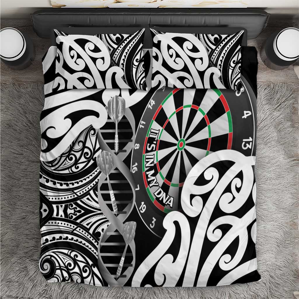 New Zealand Darts Bedding Set Aotearoa Maori Its In My DNA Black LT14 Black - Polynesian Pride