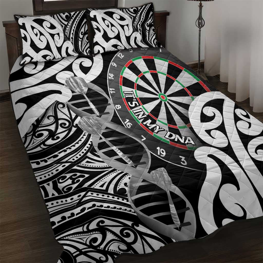 New Zealand Darts Quilt Bed Set Aotearoa Maori Its In My DNA Black LT14 Black - Polynesian Pride