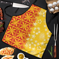 Kahili Quilt Hawaii Apron Tropical Flower Seamless Half Style LT14 Yellow - Polynesian Pride
