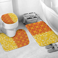 Kahili Quilt Hawaii Bathroom Set Tropical Flower Seamless Half Style LT14 Mat Set Only (3 pcs) One Size Yellow - Polynesian Pride