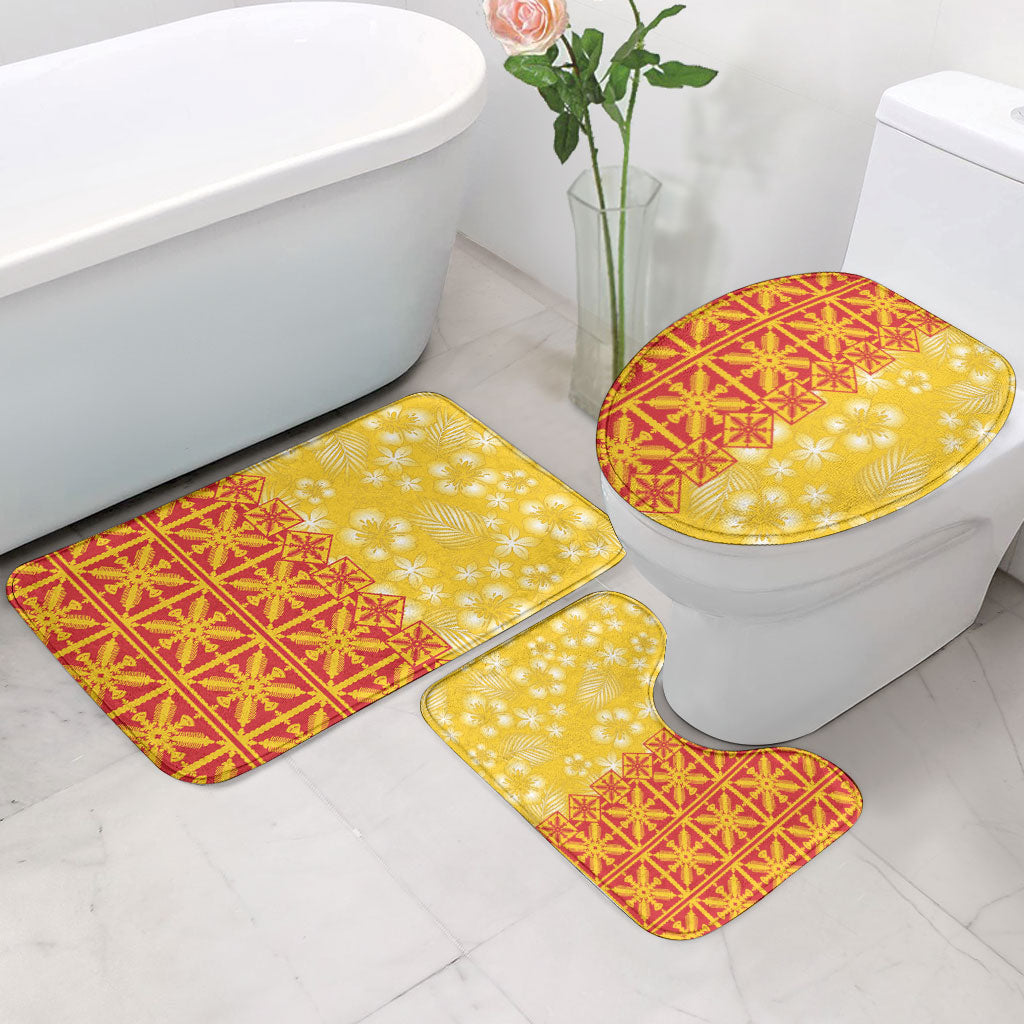 Kahili Quilt Hawaii Bathroom Set Tropical Flower Seamless Half Style LT14 - Polynesian Pride