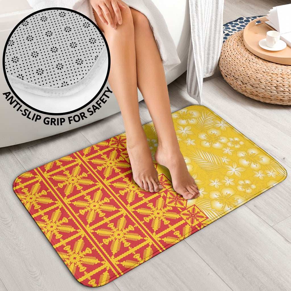 Kahili Quilt Hawaii Bathroom Set Tropical Flower Seamless Half Style LT14 - Polynesian Pride