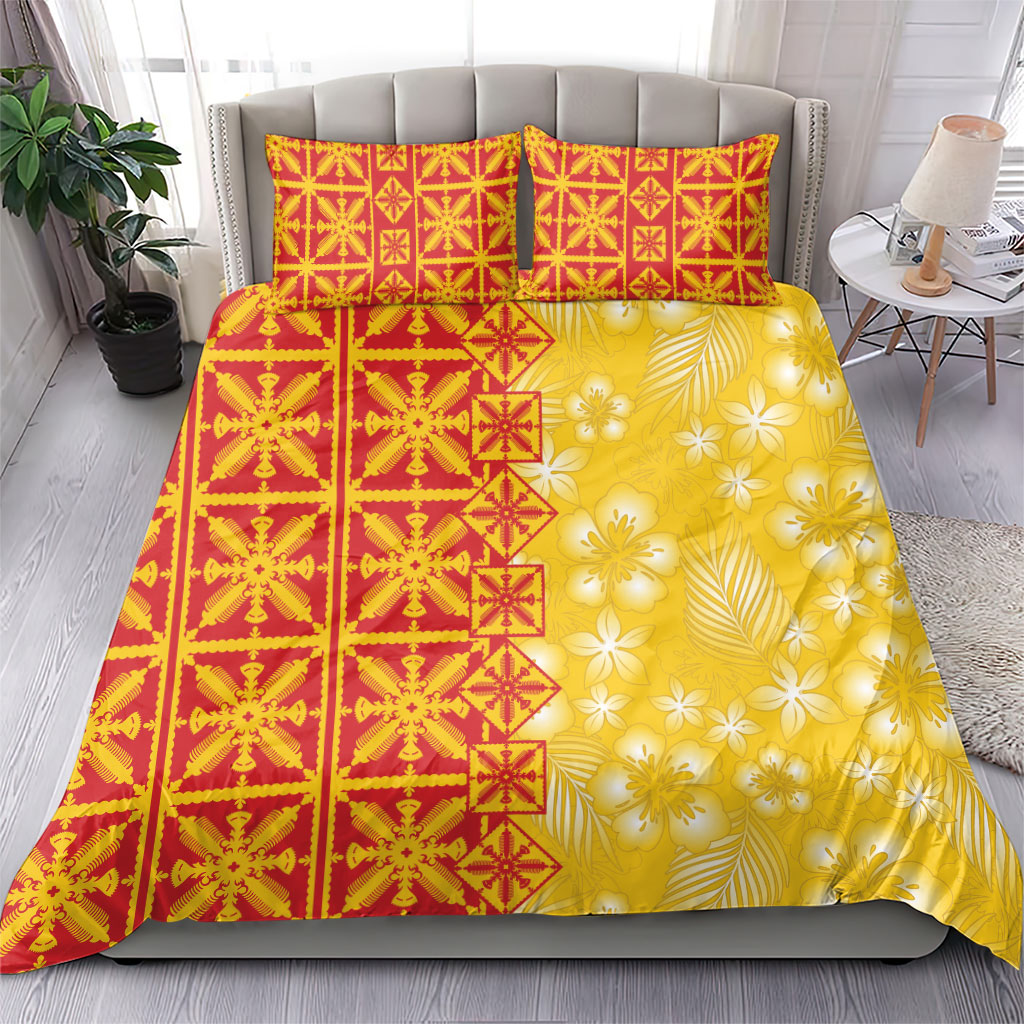 Kahili Quilt Hawaii Bedding Set Tropical Flower Seamless Half Style LT14 - Polynesian Pride