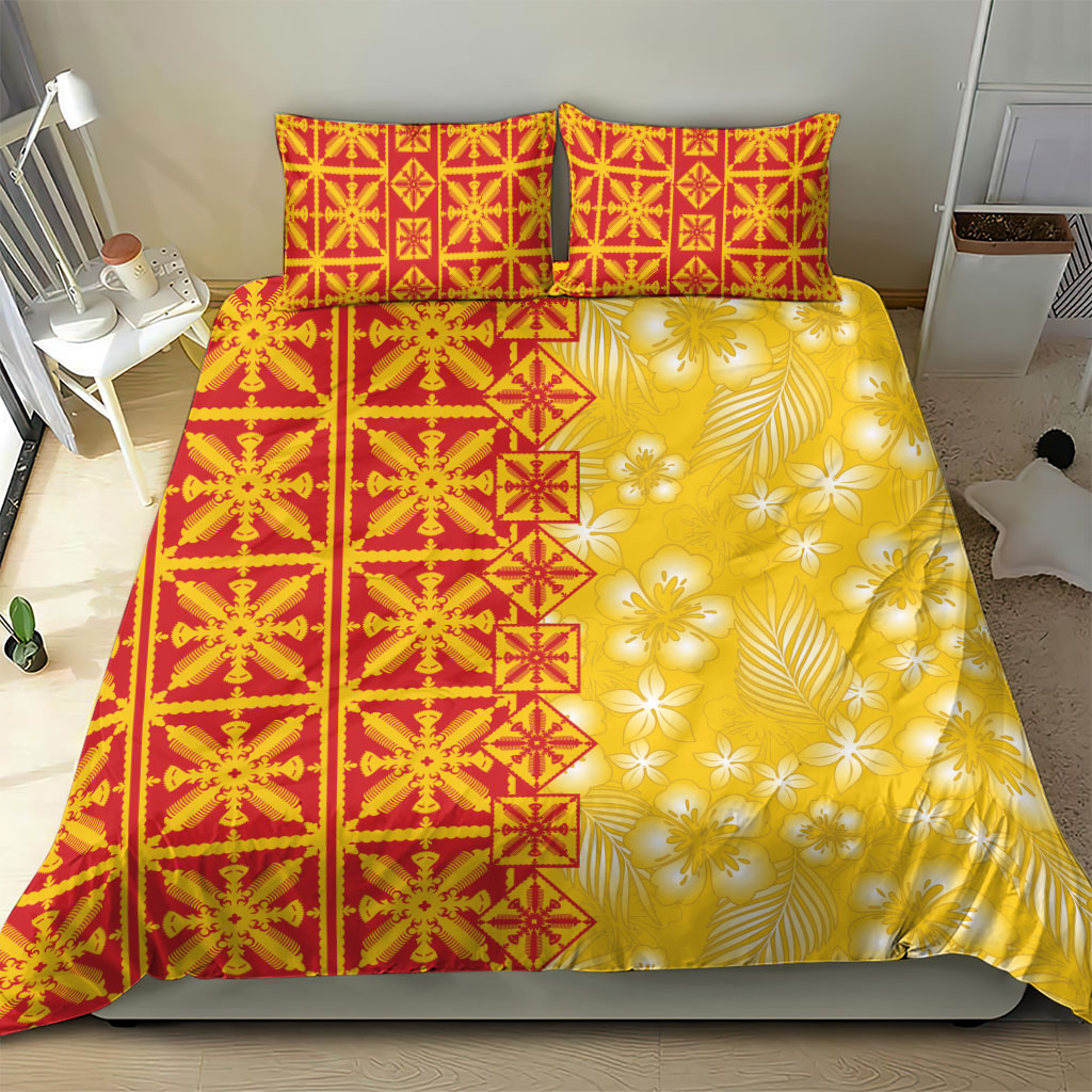 Kahili Quilt Hawaii Bedding Set Tropical Flower Seamless Half Style LT14 - Polynesian Pride