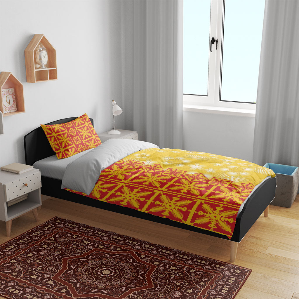Kahili Quilt Hawaii Bedding Set Tropical Flower Seamless Half Style LT14 - Polynesian Pride