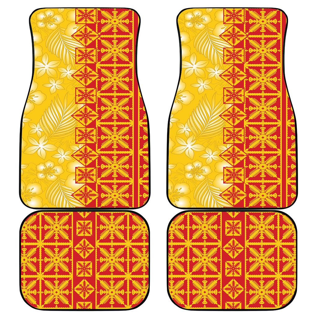 Kahili Quilt Hawaii Car Mats Tropical Flower Seamless Half Style LT14 - Polynesian Pride