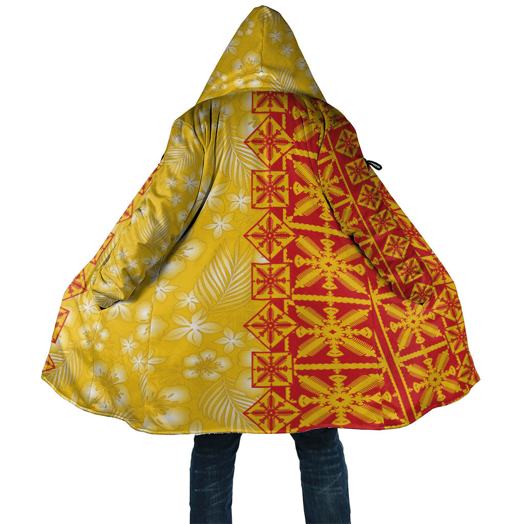 Kahili Quilt Hawaii Cloak Tropical Flower Seamless Half Style LT14 Unisex Yellow - Polynesian Pride