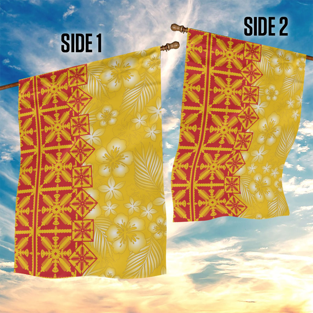 Kahili Quilt Hawaii Garden Flag Tropical Flower Seamless Half Style LT14 - Polynesian Pride