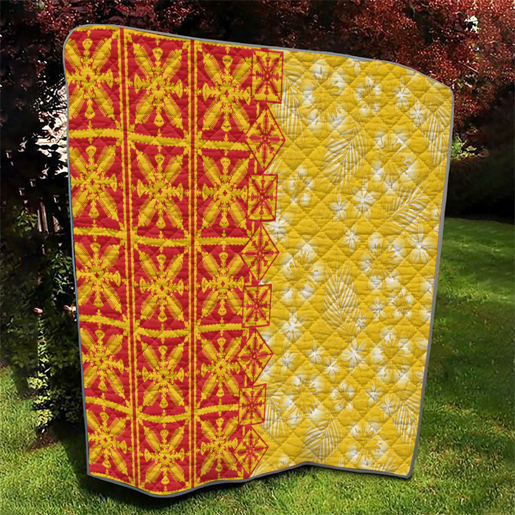 Kahili Quilt Hawaii Quilt Tropical Flower Seamless Half Style LT14 - Polynesian Pride