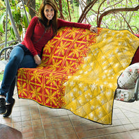 Kahili Quilt Hawaii Quilt Tropical Flower Seamless Half Style LT14 - Polynesian Pride