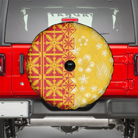 Kahili Quilt Hawaii Spare Tire Cover Tropical Flower Seamless Half Style LT14 - Polynesian Pride