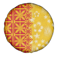 Kahili Quilt Hawaii Spare Tire Cover Tropical Flower Seamless Half Style LT14 - Polynesian Pride