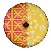 Kahili Quilt Hawaii Spare Tire Cover Tropical Flower Seamless Half Style LT14 - Polynesian Pride