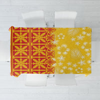 Kahili Quilt Hawaii Tablecloth Tropical Flower Seamless Half Style LT14 Yellow - Polynesian Pride