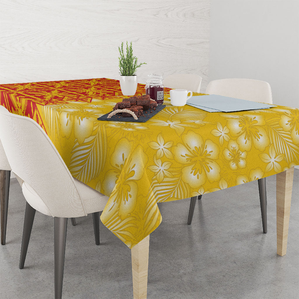 Kahili Quilt Hawaii Tablecloth Tropical Flower Seamless Half Style LT14 - Polynesian Pride