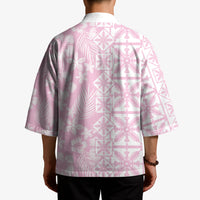 Pastel Pink Kahili Quilt Hawaii Kimono Tropical Flower Seamless Half Style LT14 - Polynesian Pride