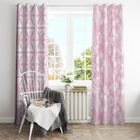 Pastel Pink Kahili Quilt Hawaii Window Curtain Tropical Flower Seamless Half Style LT14 - Polynesian Pride