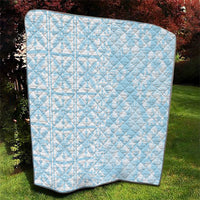 Pastel Blue Kahili Quilt Hawaii Quilt Tropical Flower Seamless Half Style LT14 - Polynesian Pride