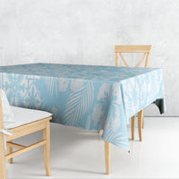 Pastel Blue Kahili Quilt Hawaii Tablecloth Tropical Flower Seamless Half Style LT14 - Polynesian Pride