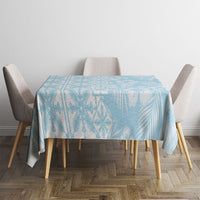 Pastel Blue Kahili Quilt Hawaii Tablecloth Tropical Flower Seamless Half Style LT14 - Polynesian Pride