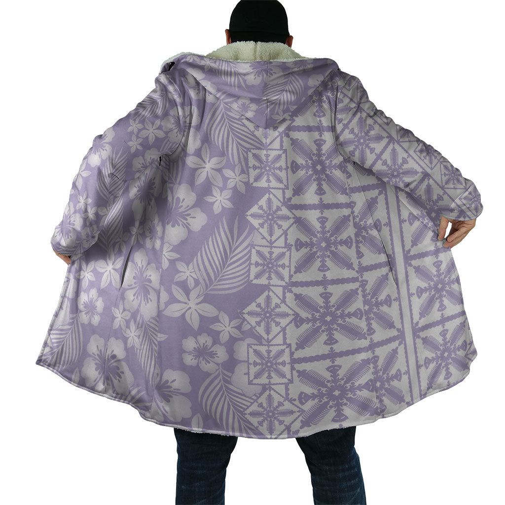 Pastel Purple Kahili Quilt Hawaii Cloak Tropical Flower Seamless Half Style LT14 - Polynesian Pride