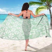 Pastel Green Kahili Quilt Hawaii Sarong Tropical Flower Seamless Half Style LT14 - Polynesian Pride