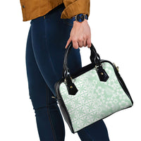Pastel Green Kahili Quilt Hawaii Shoulder Handbag Tropical Flower Seamless Half Style LT14 - Polynesian Pride